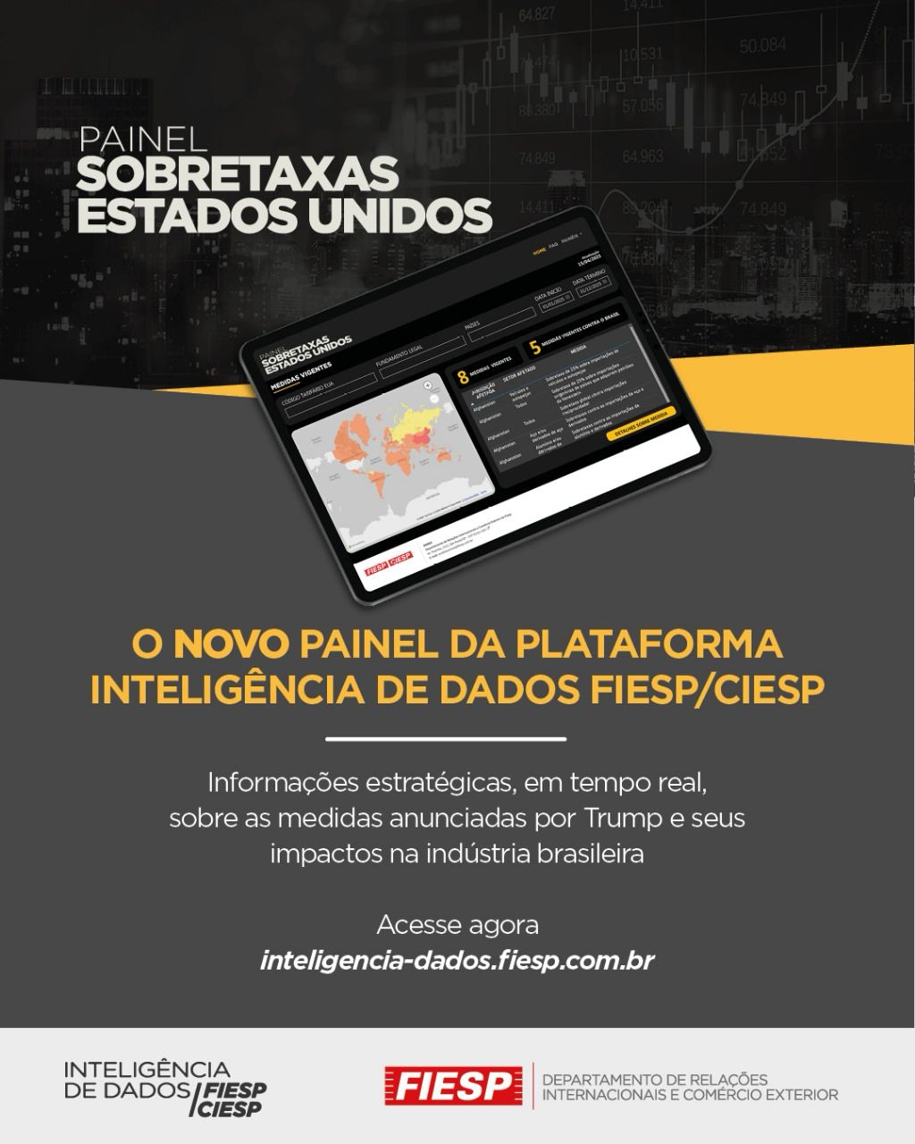 FIESP lança plataforma em tempo real para monitorar medidas comerciais dos EUA